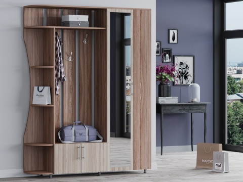 Прихожая Ксюша-1/Разные Цвета (1,55*2,15*0,4)