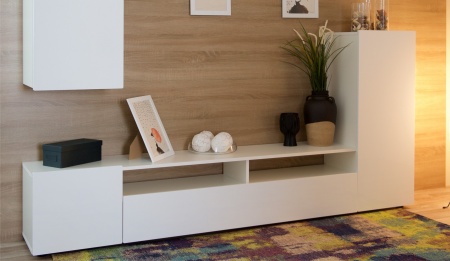 Стенка Лара Белый Глянец 