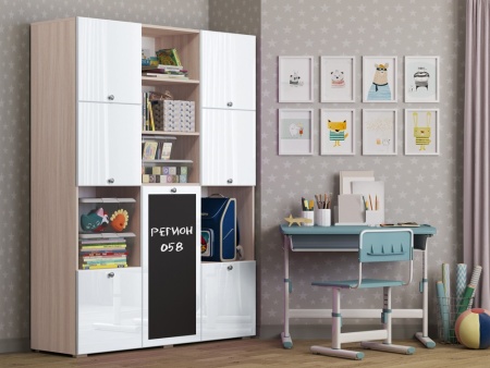 Шкаф Юнга-11 МДФ (Ш-1500  x В-2020  x Г-420 мм)/Разные Цвета